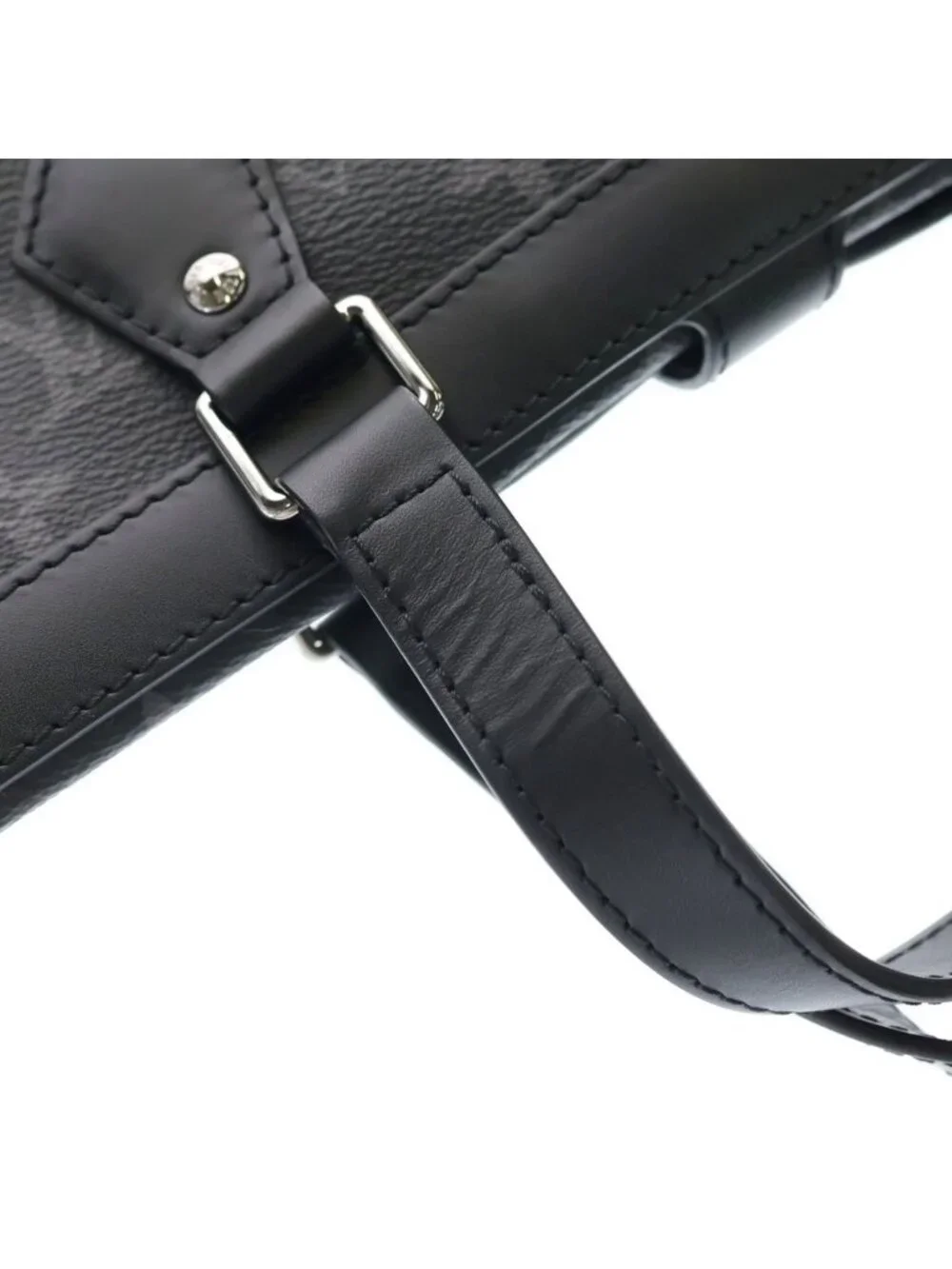 Louis Vuitton Monogram Eclipse Porto Avi Garment Bag Black Leather
